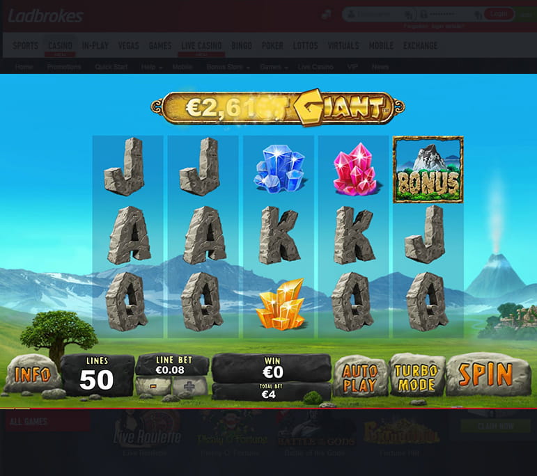 Jackpot Giant progressive jackpot slot